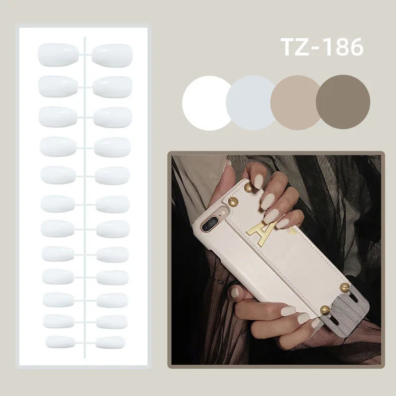 24 Pcs Almond Press On Acrylic Nails