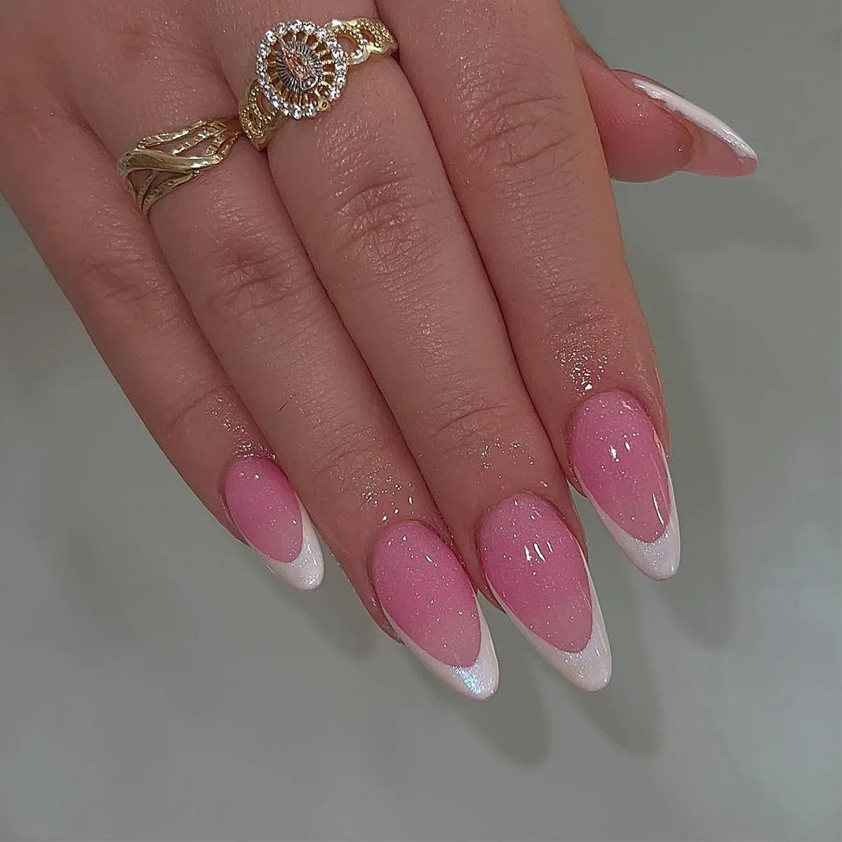 24 Pcs Almond Press On Acrylic Nails