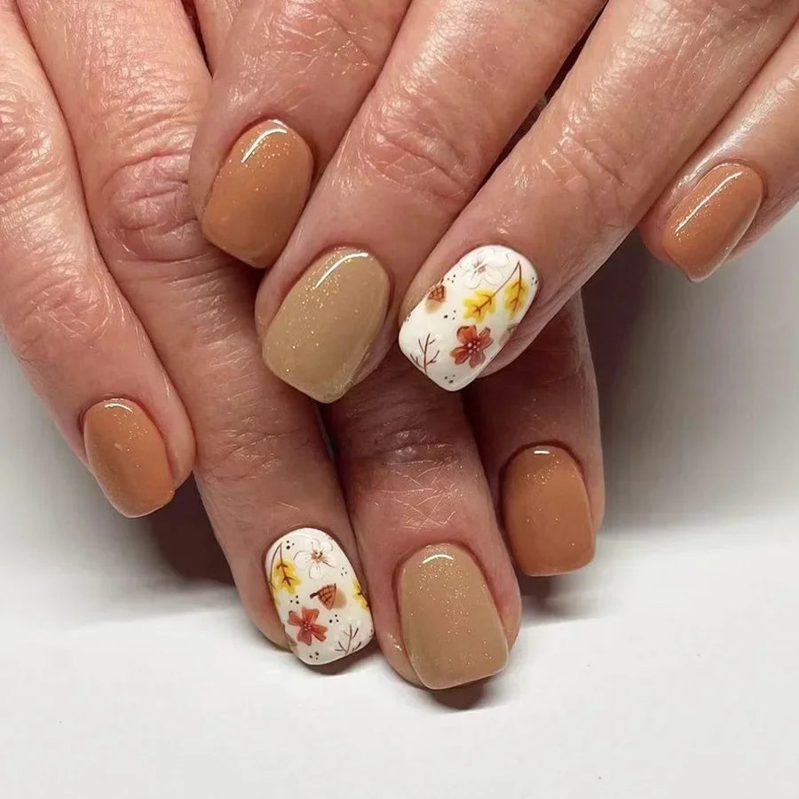 24 Pcs Cute Mini Flower Press On Nails