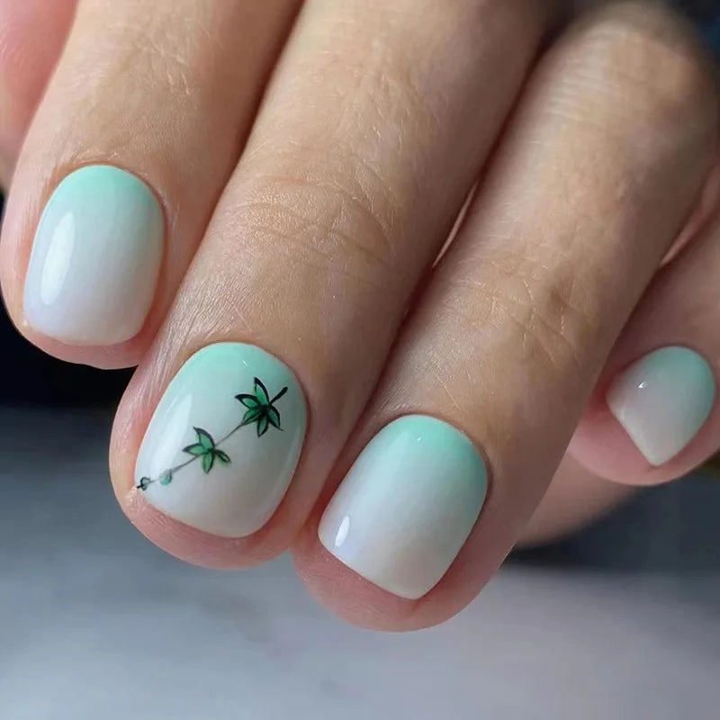24 Pcs Cute Mini Flower Press On Nails