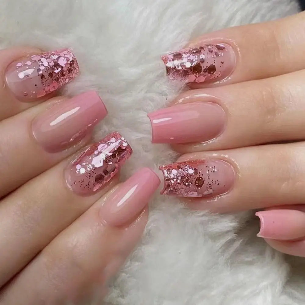 24pcs French Press on Nails Waterproof Set