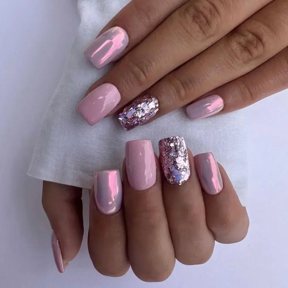 24pcs French Press on Nails Waterproof Set