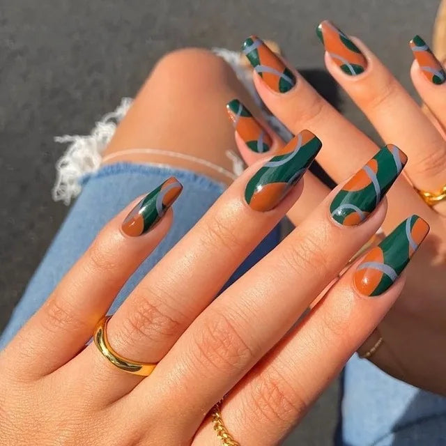 Blue Flame Love Press-On Nails
