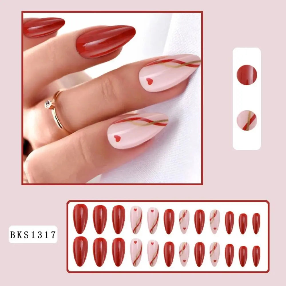French Lemon Long Almond Press-On Nails