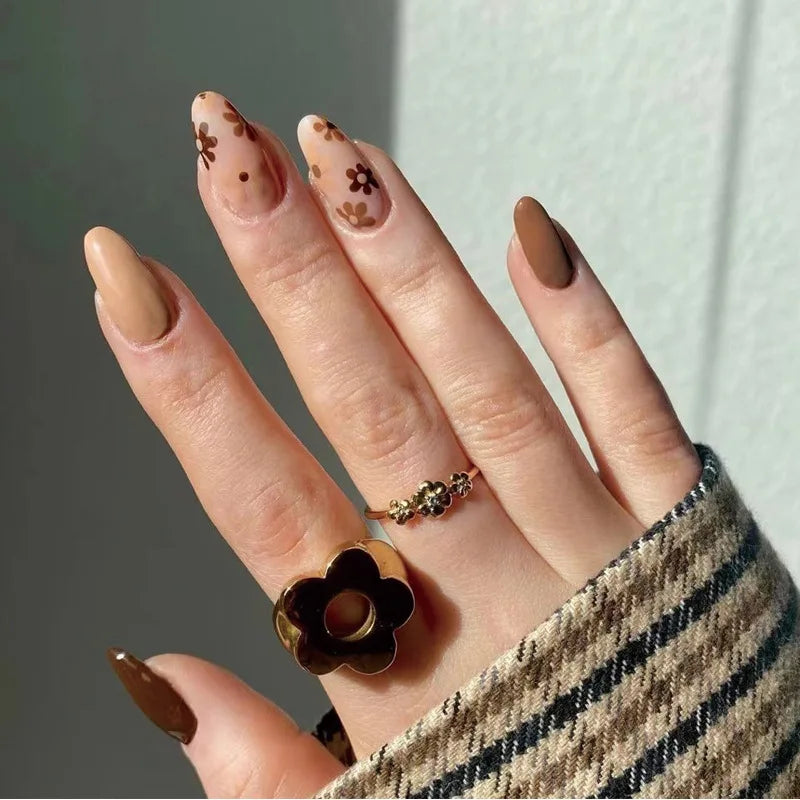 French Rainbow Acrylic Press-On Nails