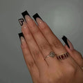 Glamorous Rhinestone-Studded Press-On Nails