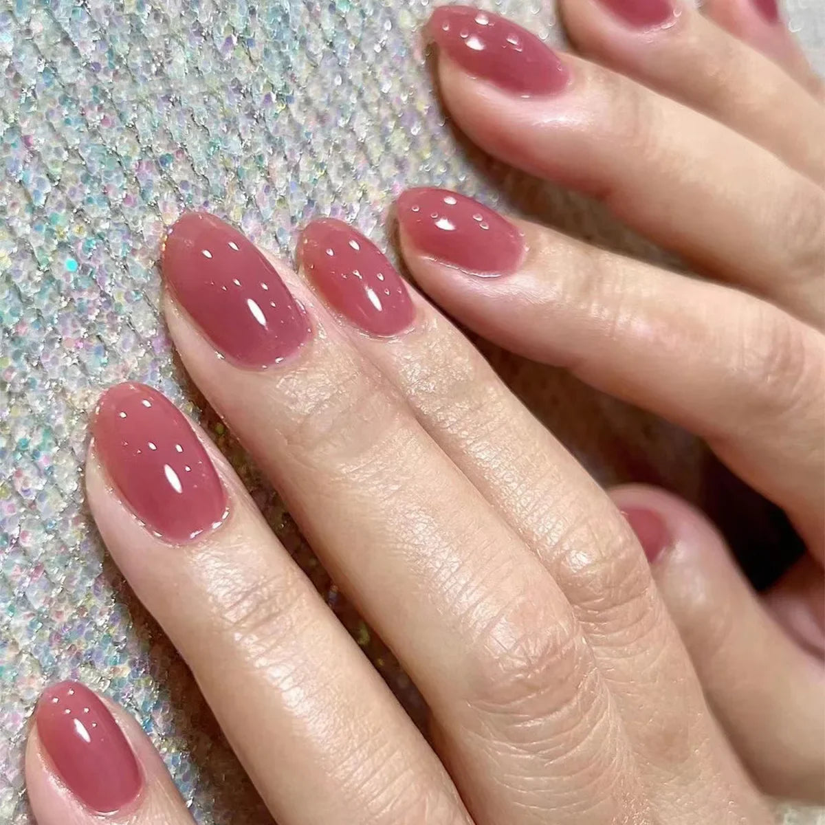 Glossy Acrylic Press On Nails
