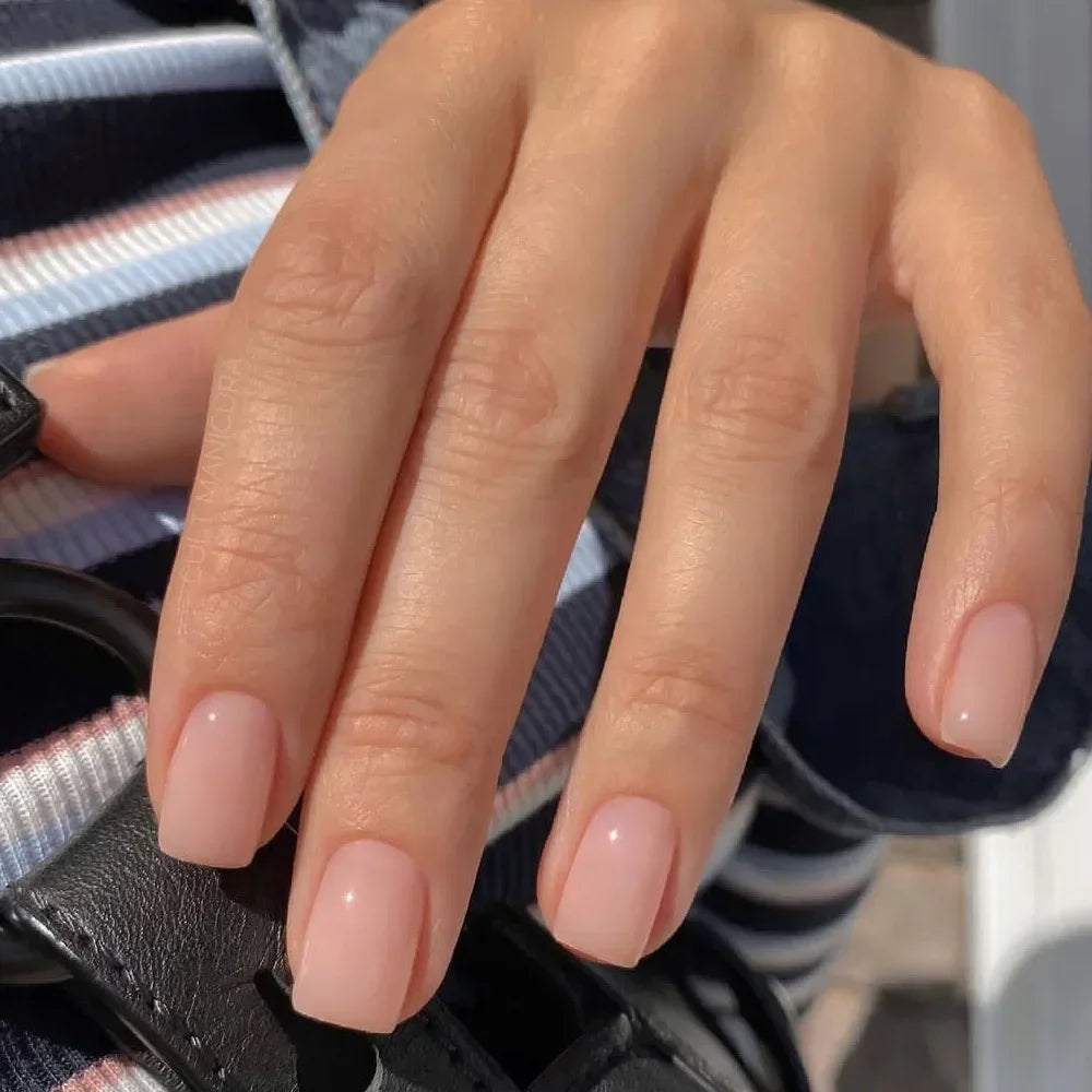 Glossy Press On Nails Set Short Oval Gradient