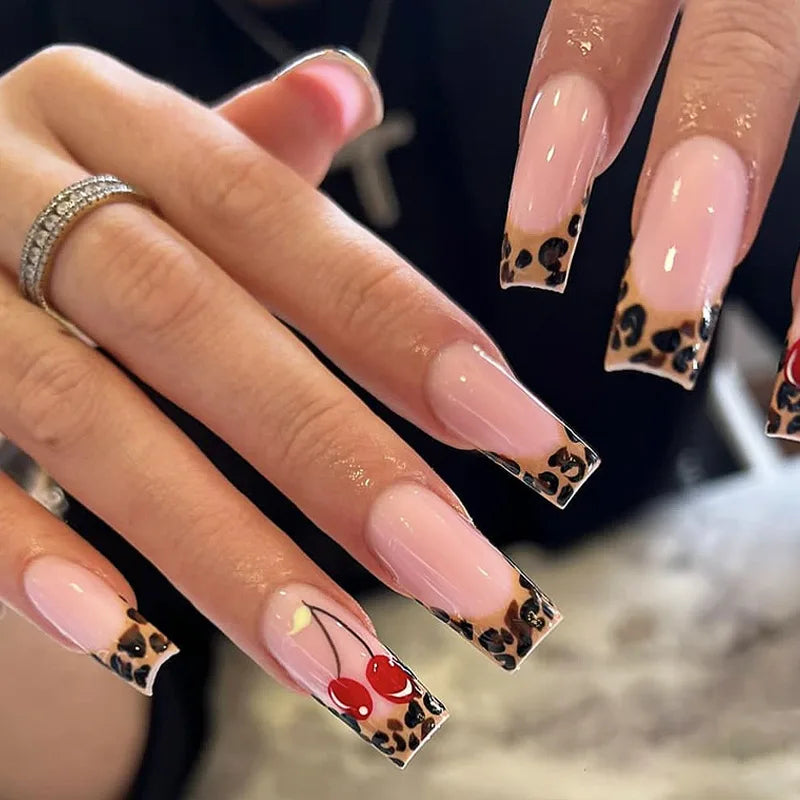 Pink Bow Press on Nails