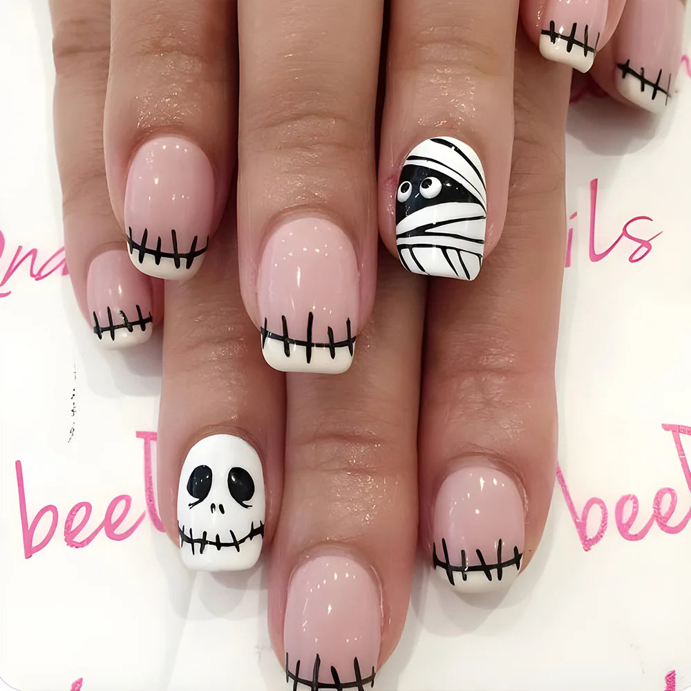 Pumpkin & Ghost Press-On Nails