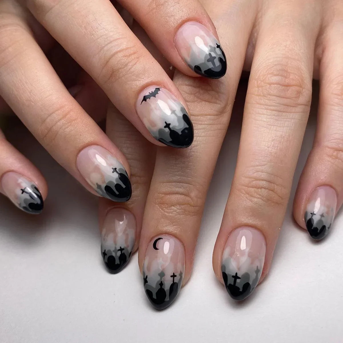 Pumpkin & Ghost Press-On Nails