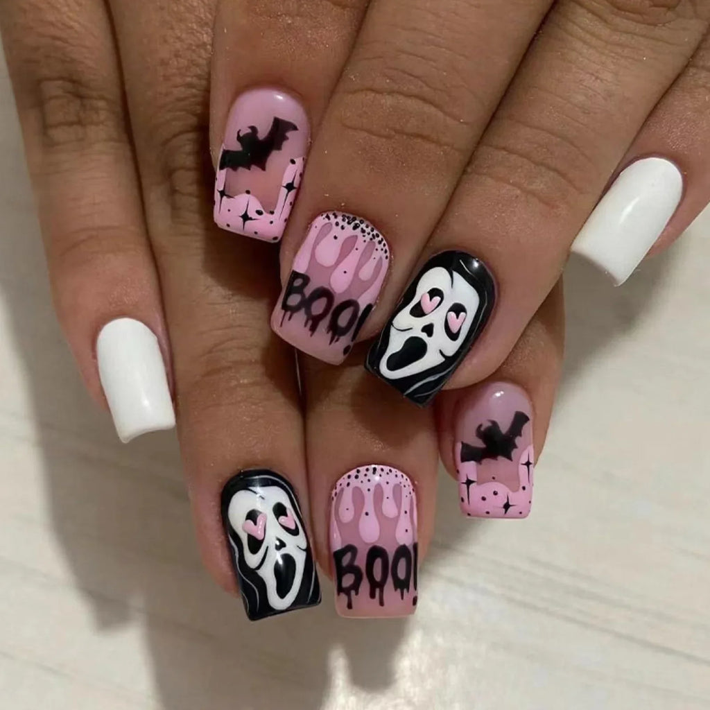 Pumpkin & Ghost Press-On Nails