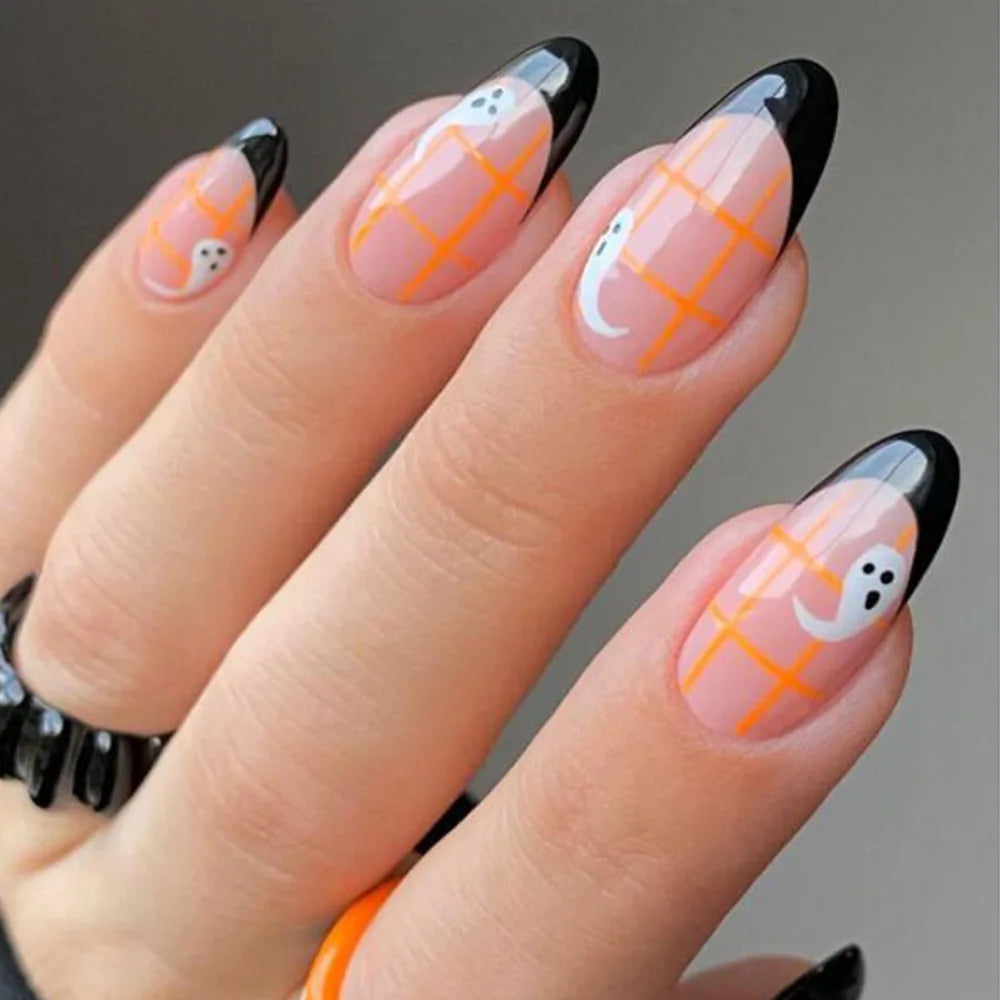 Pumpkin & Ghost Press-On Nails