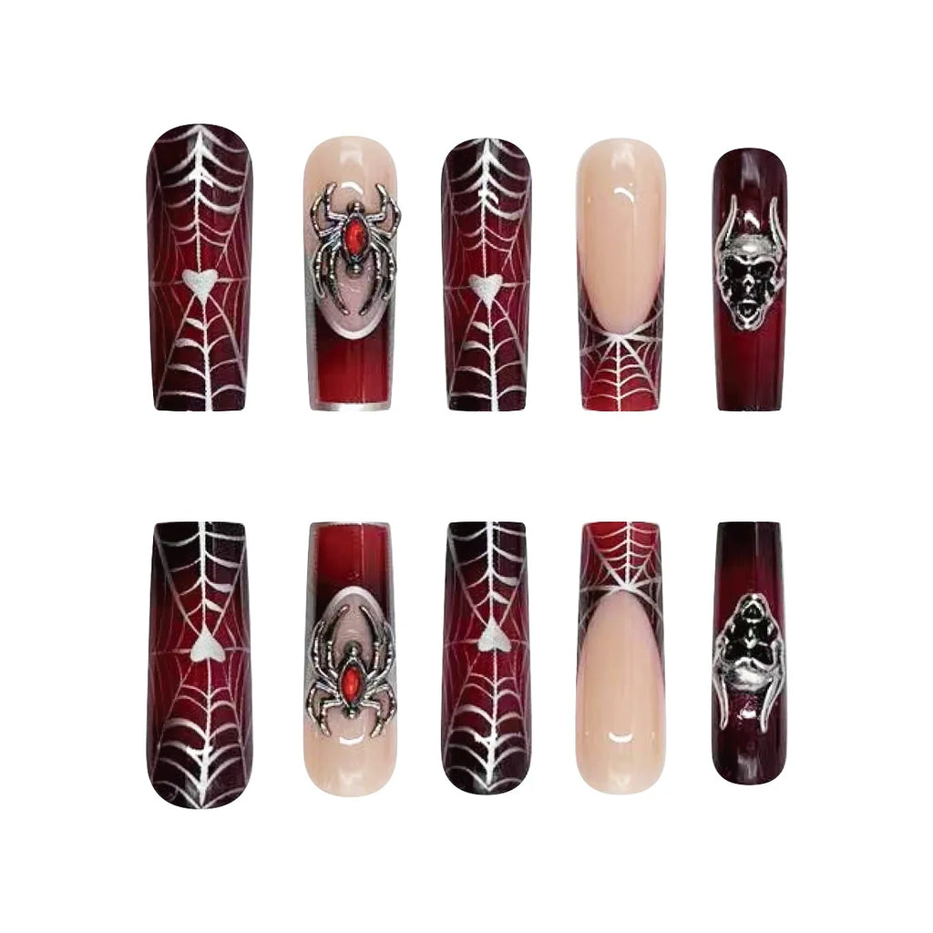 Punk Spider Skull Press-On Nails