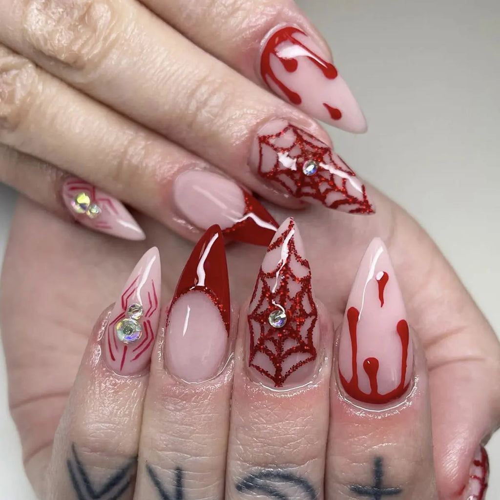 Punk Spider Skull Press-On Nails