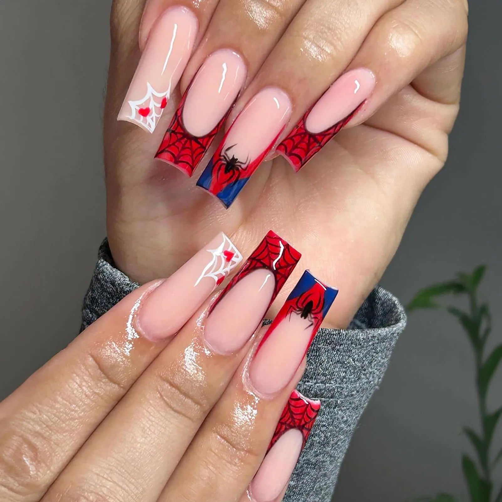 Punk Spider Skull Press-On Nails
