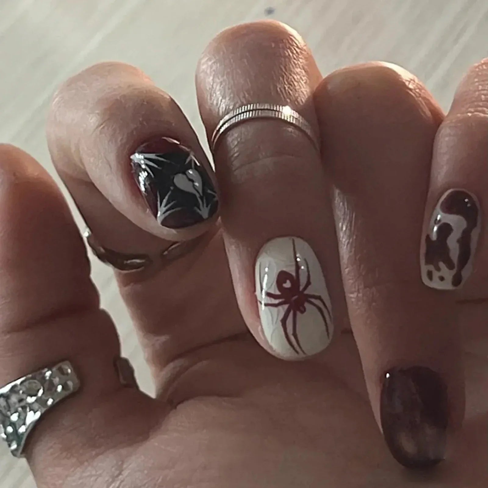 Punk Spider Skull Press-On Nails