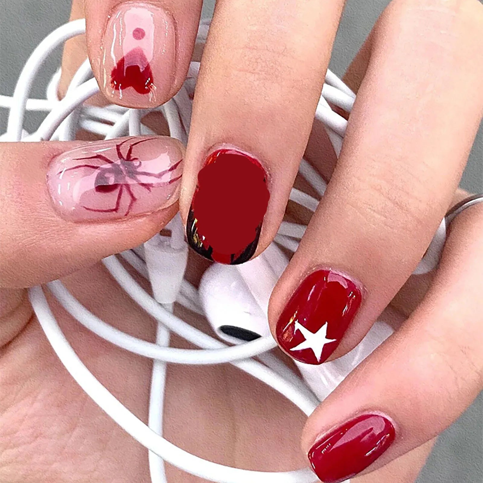 Punk Spider Skull Press-On Nails