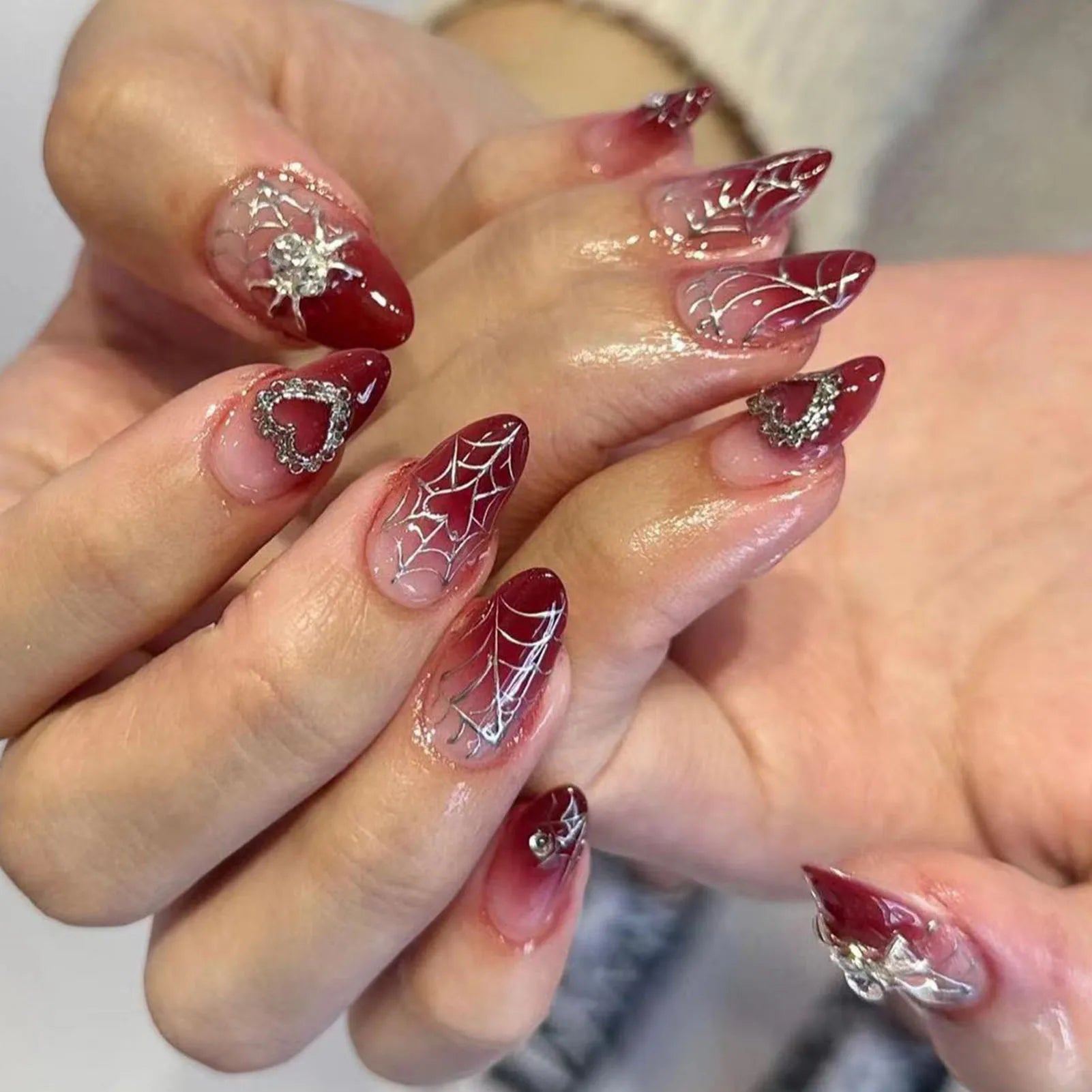 Punk Spider Skull Press-On Nails
