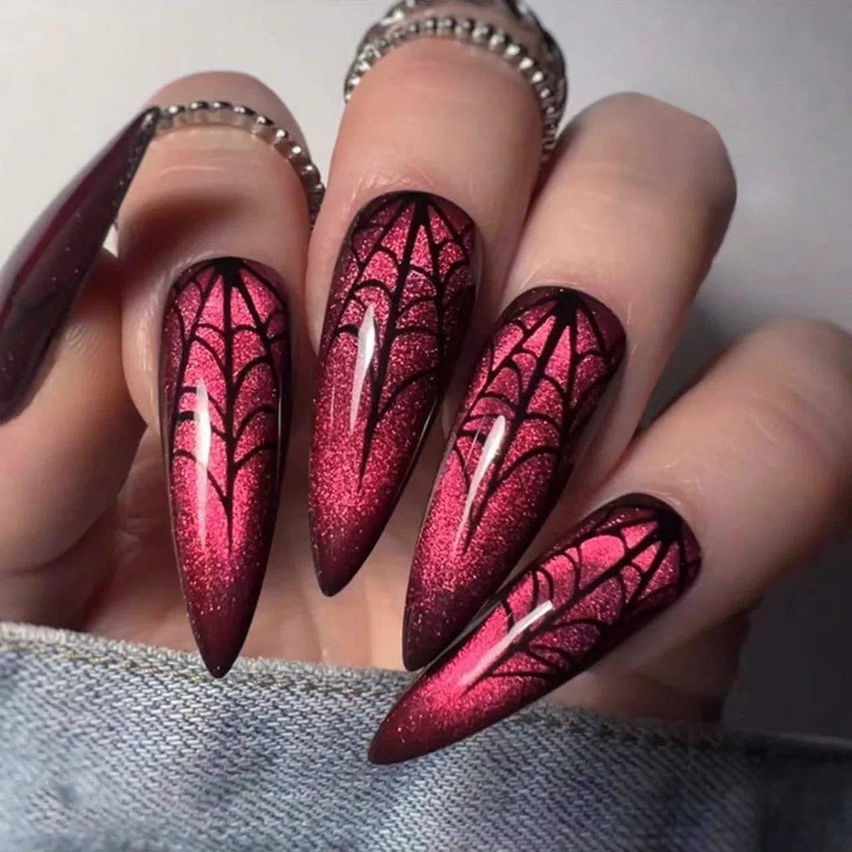 Punk Spider Skull Press-On Nails