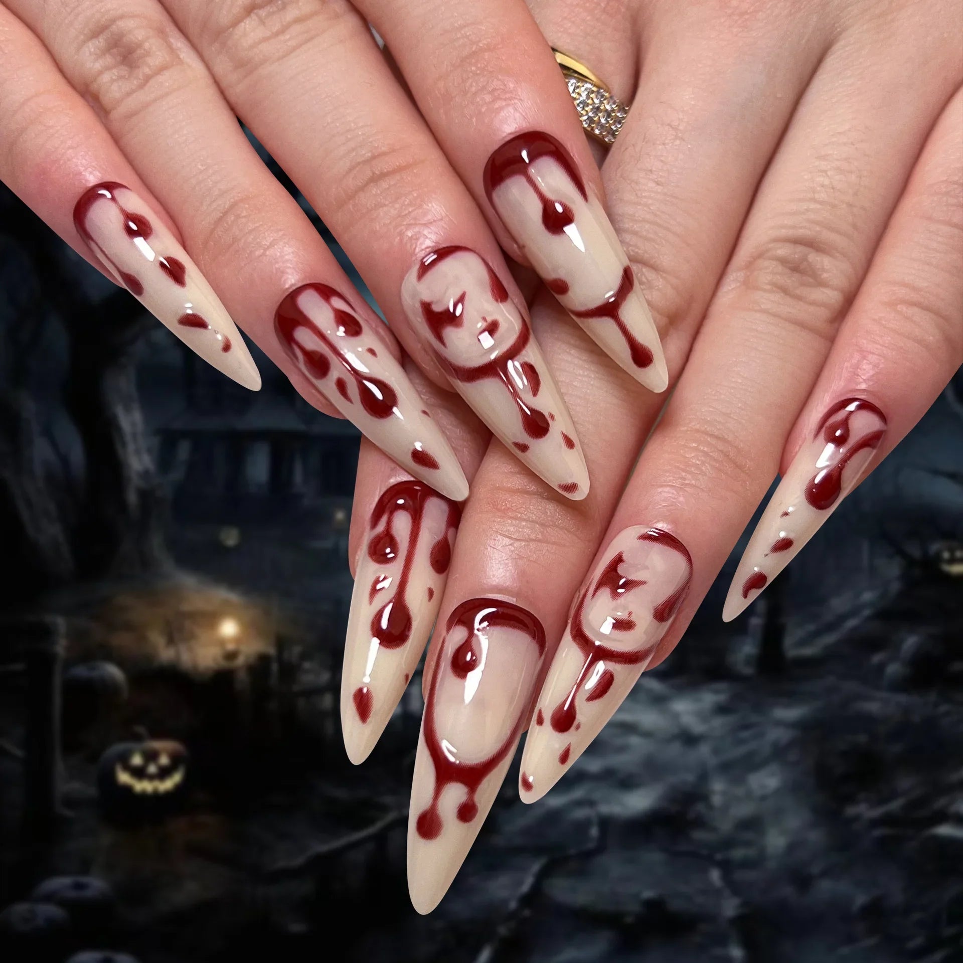 Qsezeny Glam Butterfly Press-On Nails