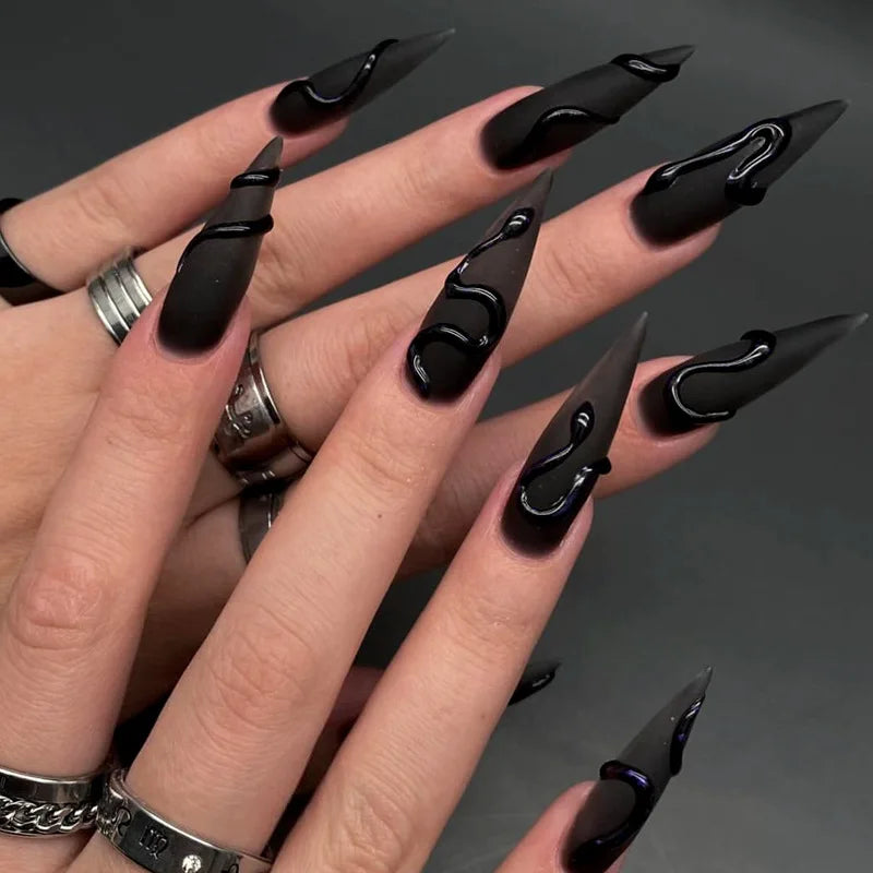 Qsezeny Glam Butterfly Press-On Nails