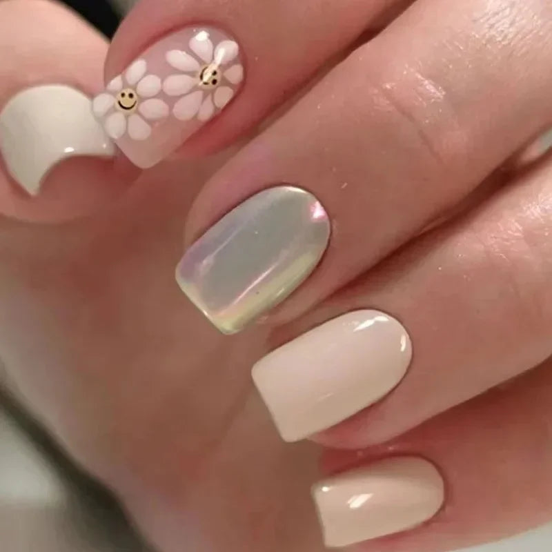 Vibrant Floral Fantasy Press-On Nails