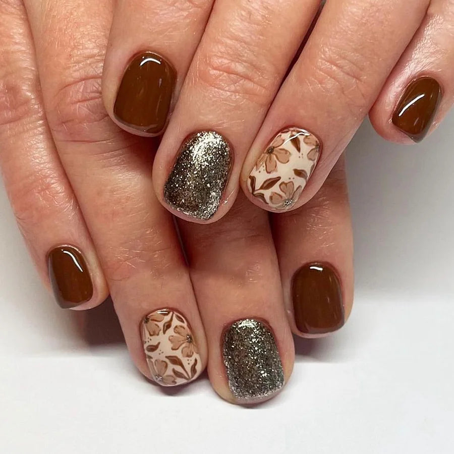 Vibrant Floral Fantasy Press-On Nails