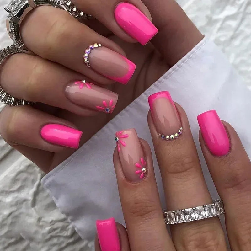 Vibrant Floral Fantasy Press-On Nails
