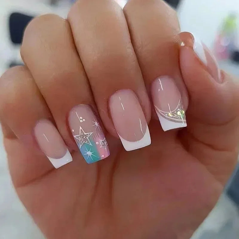 Vibrant Floral Fantasy Press-On Nails