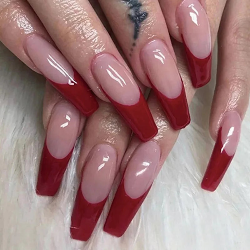 Pink Bow Press on Nails