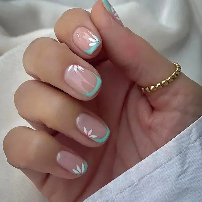 Vibrant Floral Fantasy Press-On Nails