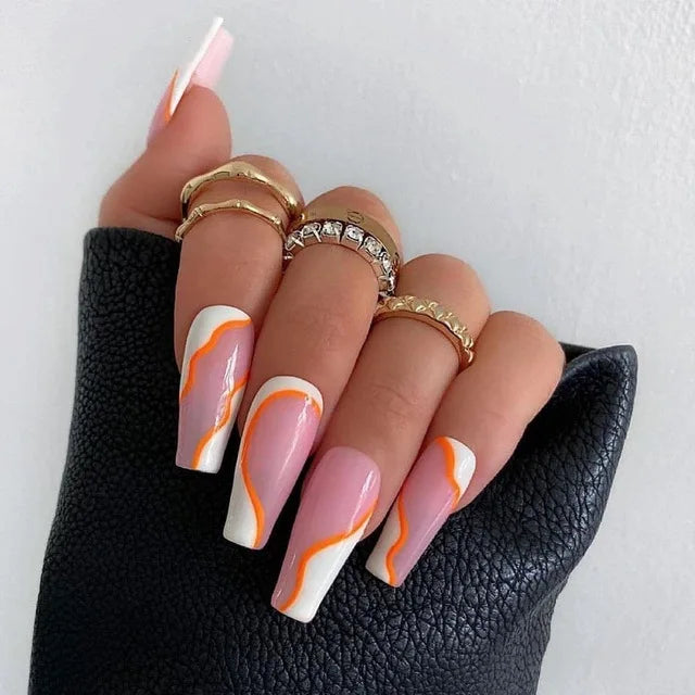 Blue Flame Love Press-On Nails