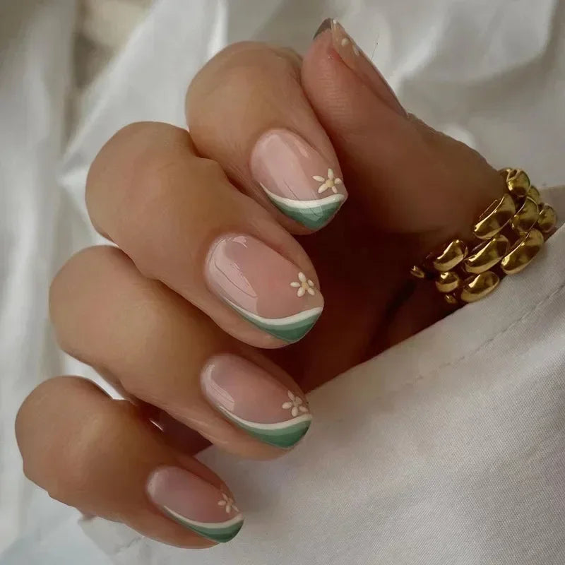 Vibrant Floral Fantasy Press-On Nails