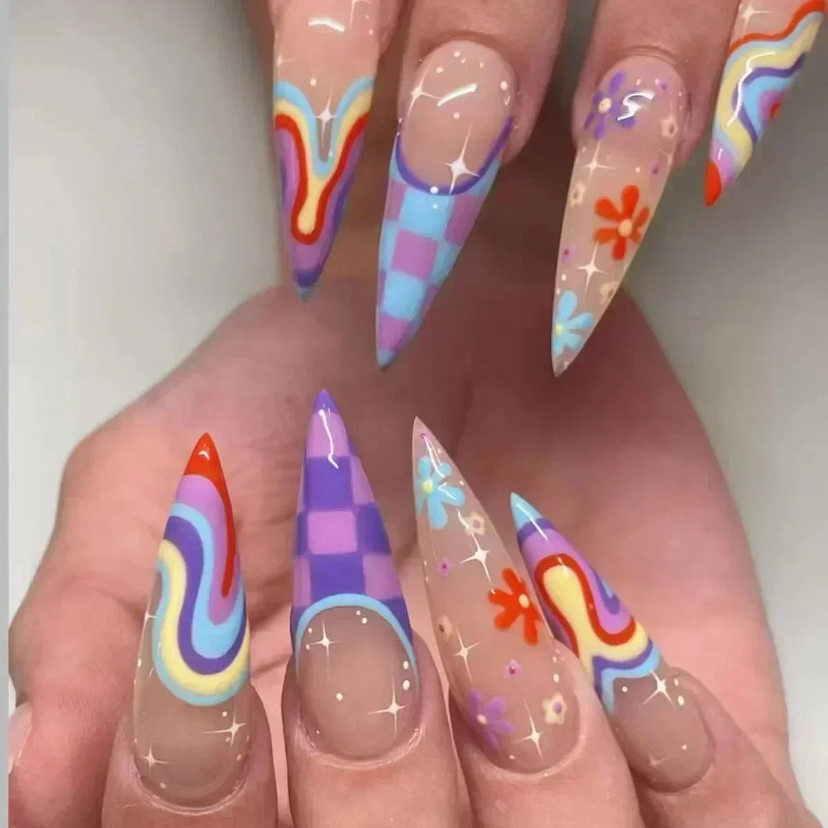 Stiletto Press-On Nails Set