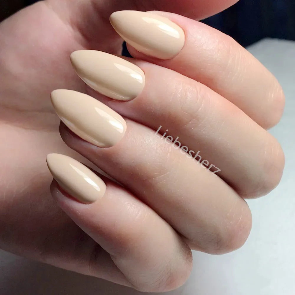 Shiny Wine Red Press-On Stiletto Nails