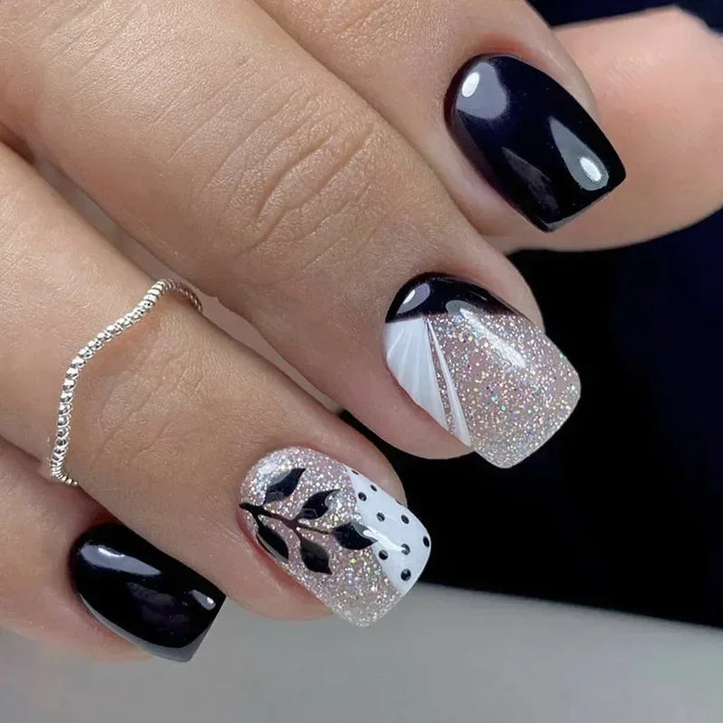 Vibrant Floral Fantasy Press-On Nails