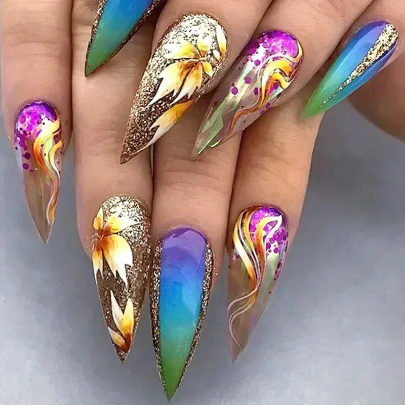 Stiletto Press-On Nails Set