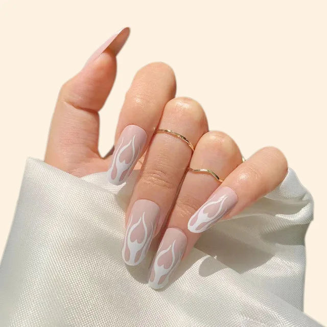 Blue Flame Love Press-On Nails