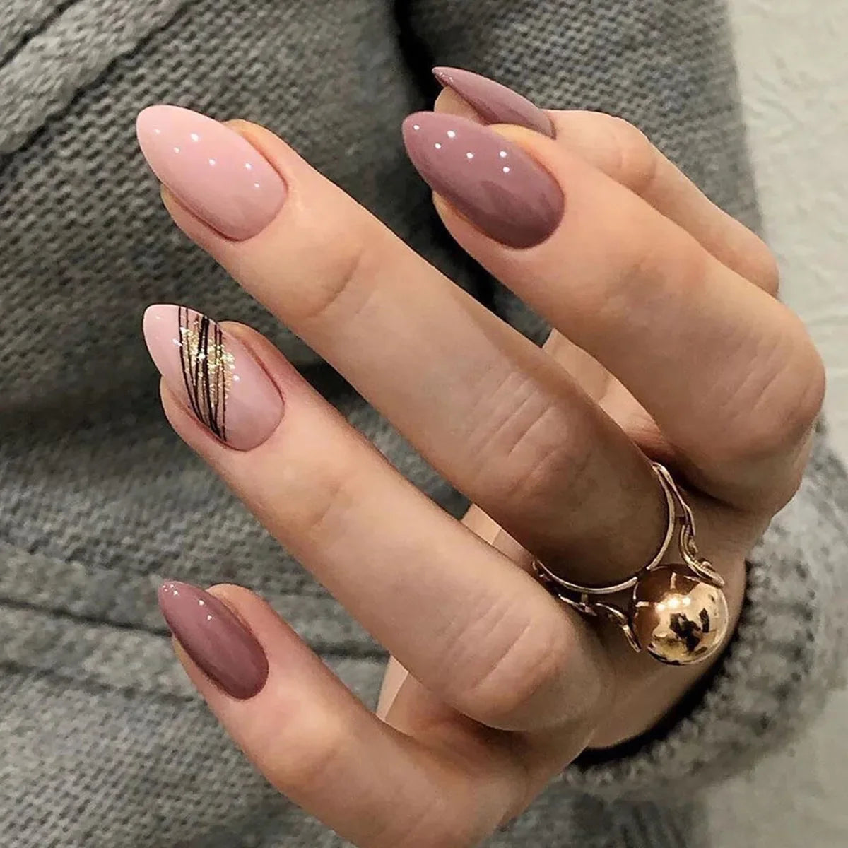 Blue Flame Love Press-On Nails