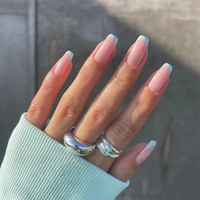 Blue Flame Love Press-On Nails