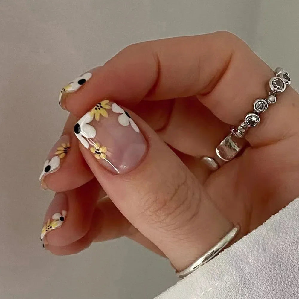 Vibrant Floral Fantasy Press-On Nails