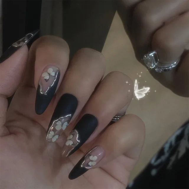 Blue Flame Love Press-On Nails