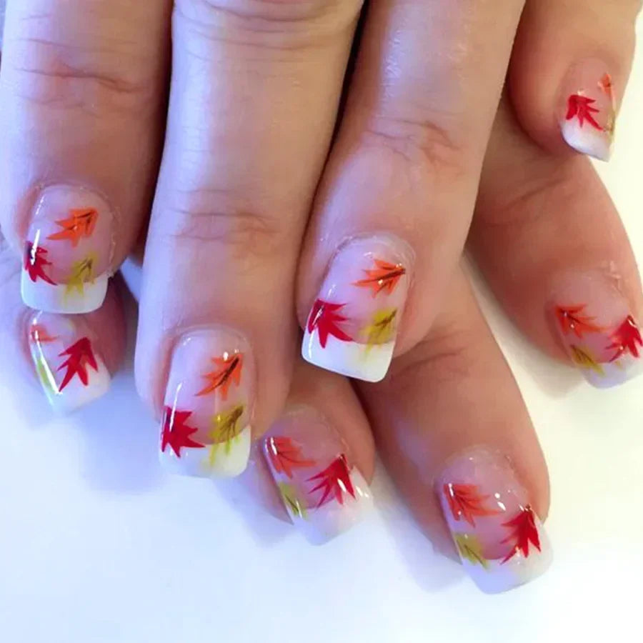 Shimmering Orange Press-On Nails