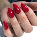 Shiny Wine Red Press-On Stiletto Nails