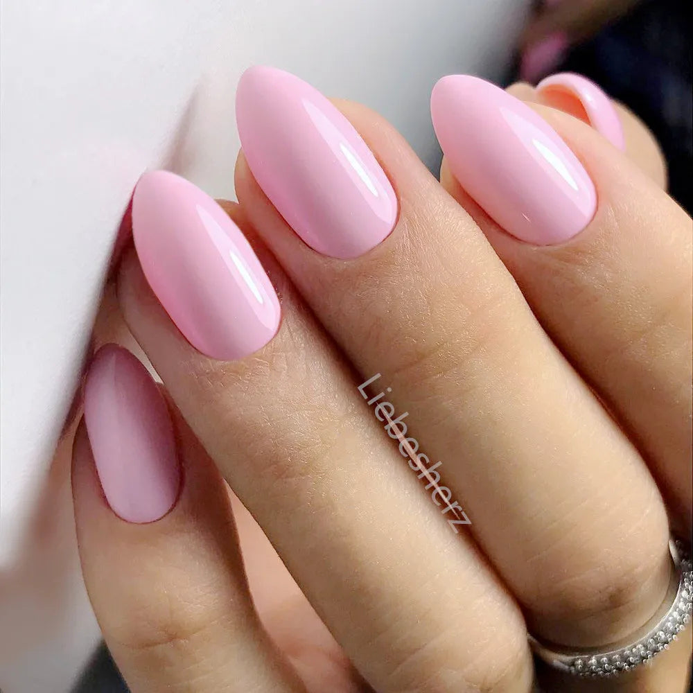 Shiny Wine Red Press-On Stiletto Nails
