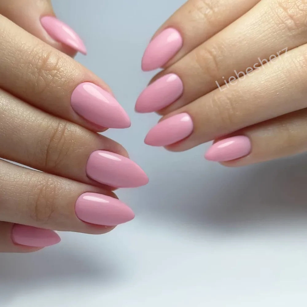 Shiny Wine Red Press-On Stiletto Nails