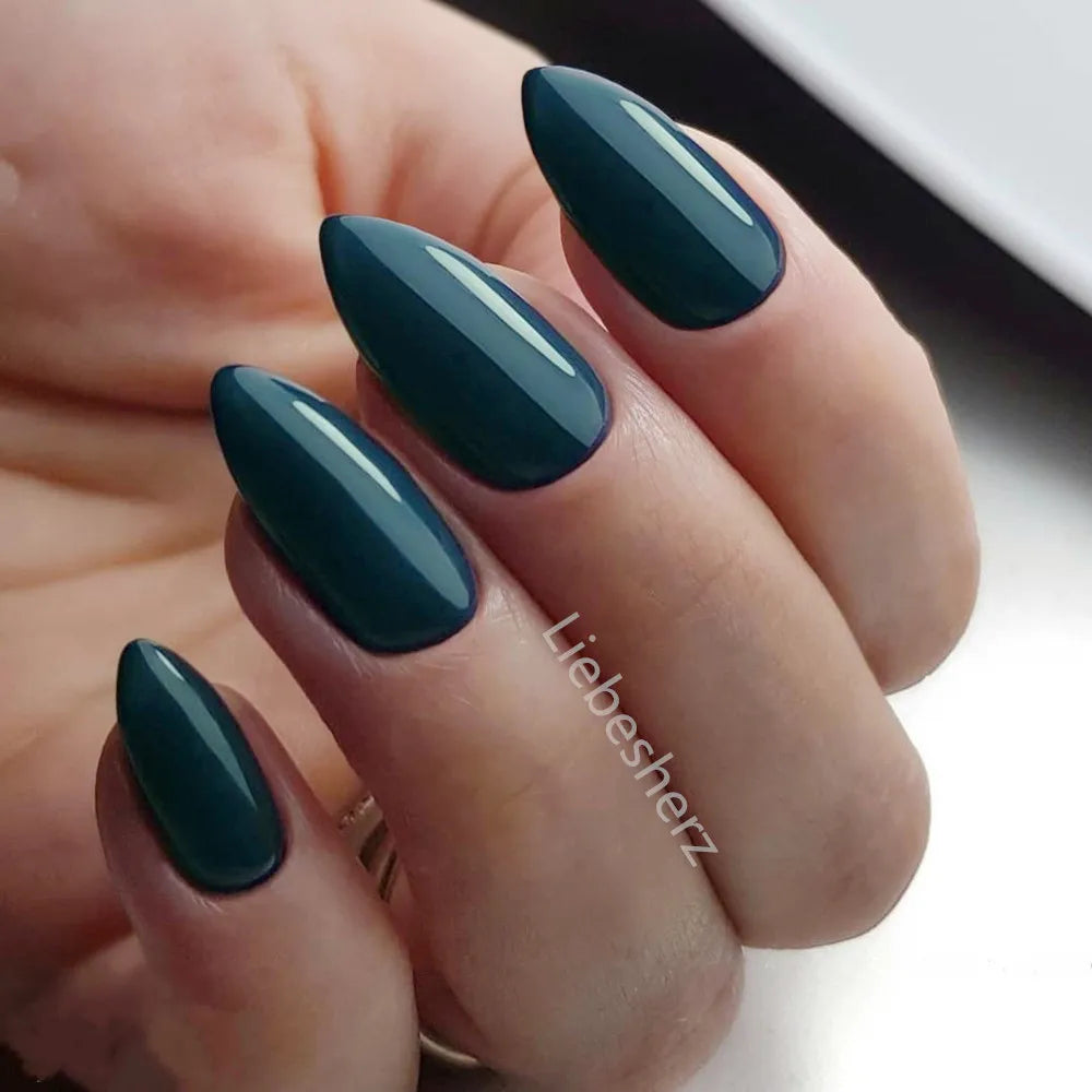 Shiny Wine Red Press-On Stiletto Nails