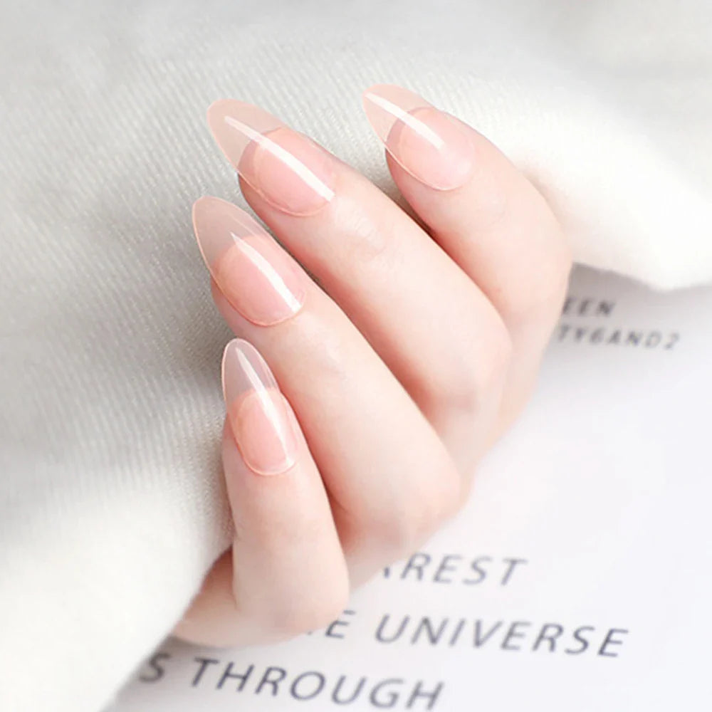 Shiny Wine Red Press-On Stiletto Nails
