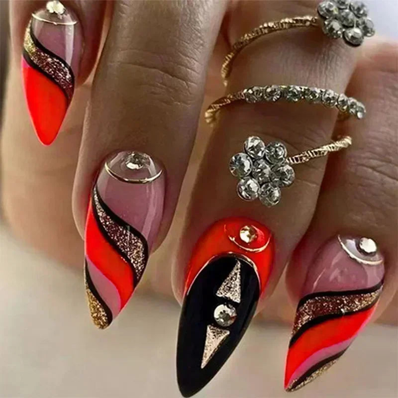 Stiletto Press-On Nails Set
